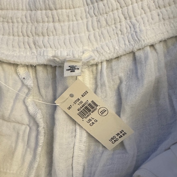 Lightweight White Casual Shorts Linen - Picture 3 of 3